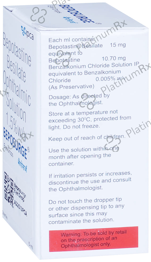Beposurge 1.5% Eye Solution 5ml
