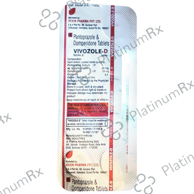 Vivozole D 10/40mg Tablet 10s