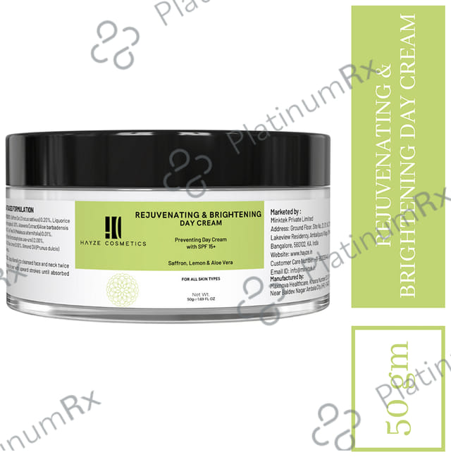Hayze Cosmetics Rejuvenating & Brightening SPF15+ Day Cream 50gm