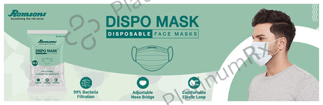 Romsons Gs-6102 Dispo Mask 3 Layer with Melt Blown Filter (25 Each)