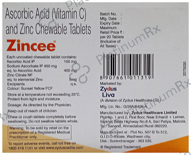 Zincee Chewable Tablet