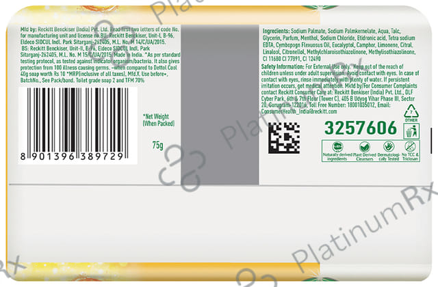 Dettol 2x Menthol Lime Cool Soap 1x75gm
