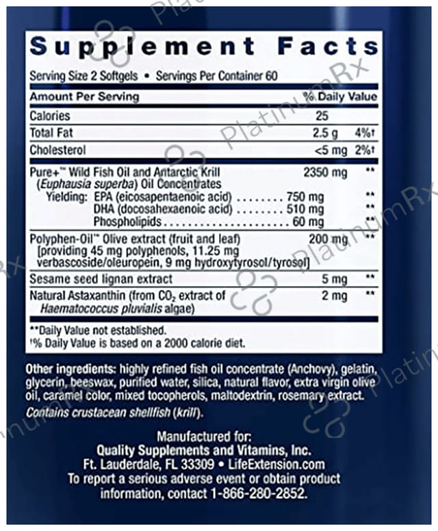 Life Extension Super Omega 3 Plus Softgels 120s