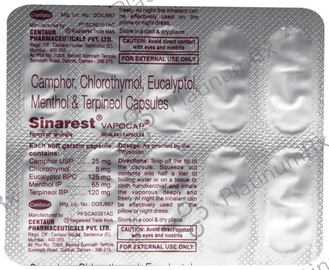 Sinarest Vapocap 2/10/5mg Capsule 10s