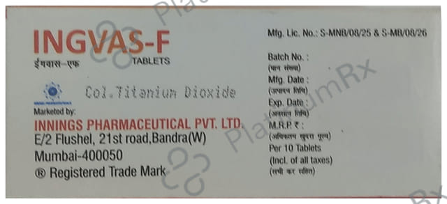 Ingvas F 160mg/10mg Tablet