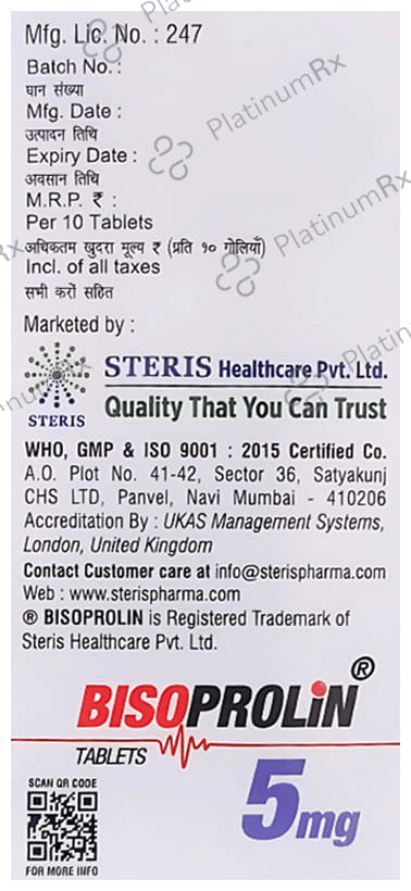 Bisoprolin 5mg Tablet 10s