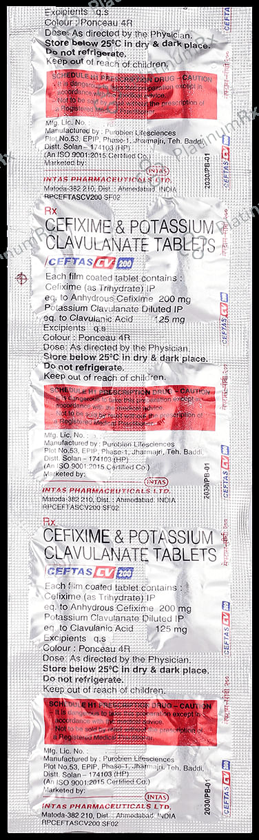 Ceftas CV 200/125mg Tablet 10s