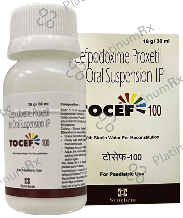 Tocef 100mg/5ml Suspension