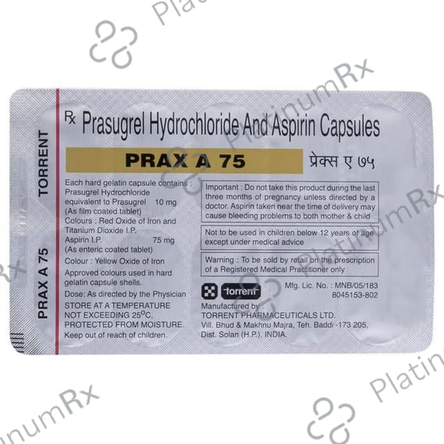 Prax A 75/10mg Capsule 10s
