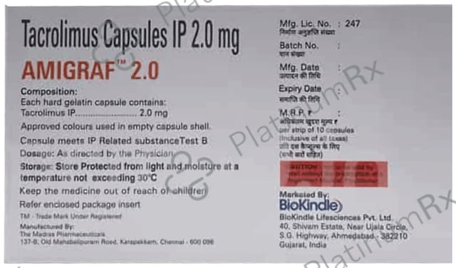 Amigraf 2mg Capsule 10s