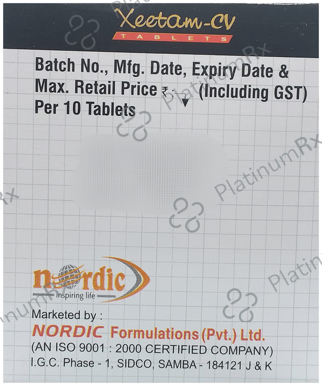 Xeetam CV 500mg/125mg Tablet