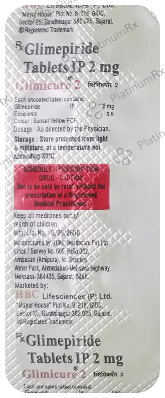 Glimicure 2mg Tablet