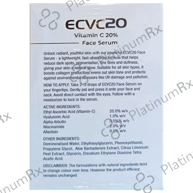 Ecvc20mg Face Serum 30ml