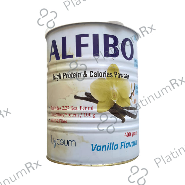 Alfibo High Protein & Calories Vanilla Flavour Powder 400gm