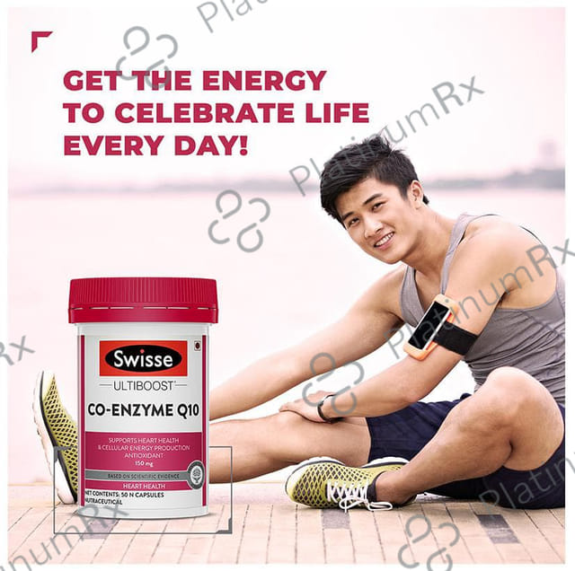 Swisse Ultiboost Co-Enzyme Q10 for Energy, Heart & Antioxidant Support - Capsule