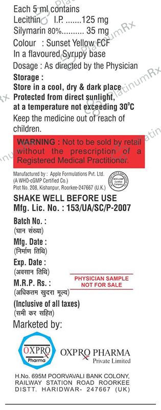 Oxyliv 125/35mg Syrup 100ml