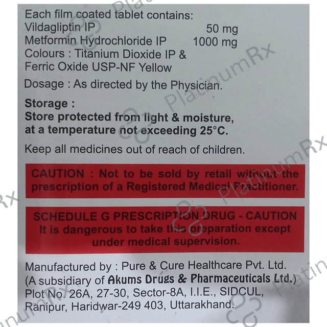 Glipcian M 1000/50mg Tablet 10s