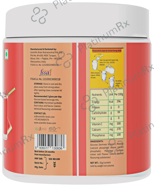 Healthy You Glucose Instant Drink with Vitamin C Watermelon Powder 1 kg
