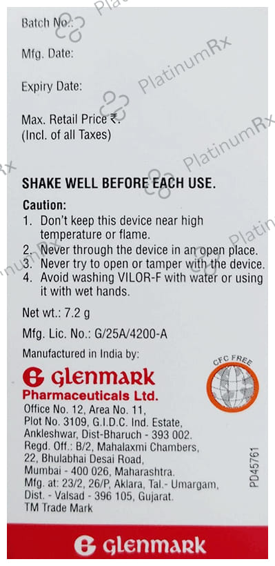 Vilor F 100/12.5mcg Inhaler 120MDI
