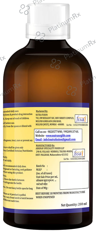 NRG Life Brainii High Strength Omega 3 Syrup Mango