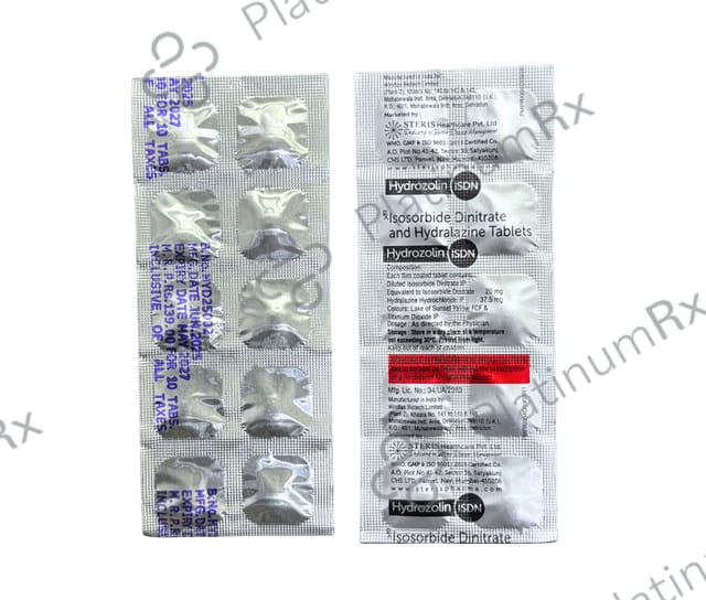 Hydrozolin ISDN 20/37.5mg Tablet 10s