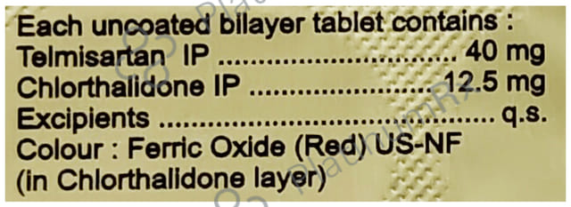 Yogatel CH 40mg/12.5mg Tablet