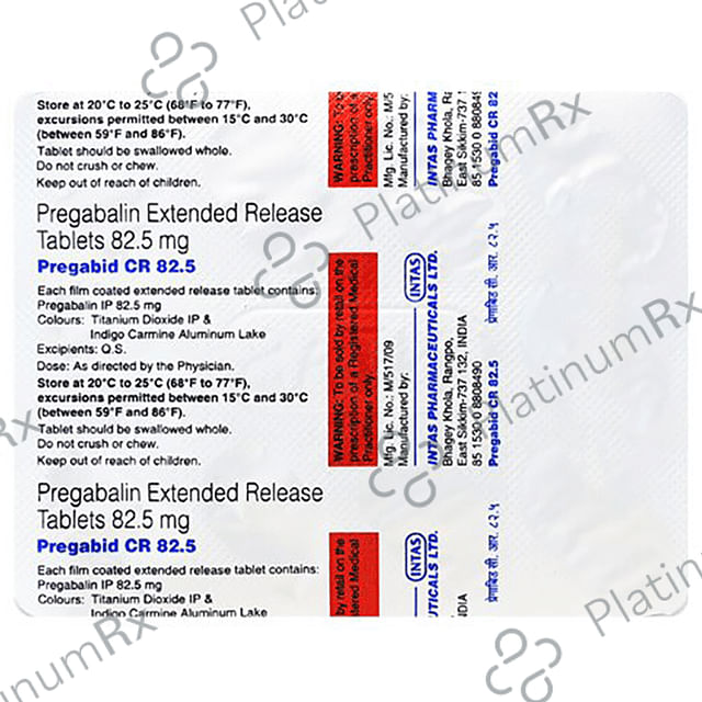 Pregabid CR 82.5 Tablet ER