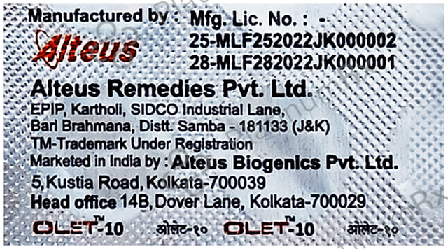 Olet 10mg Tablet