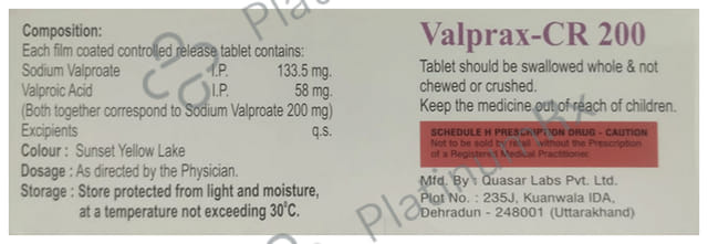 Valprax-CR 200 Tablet
