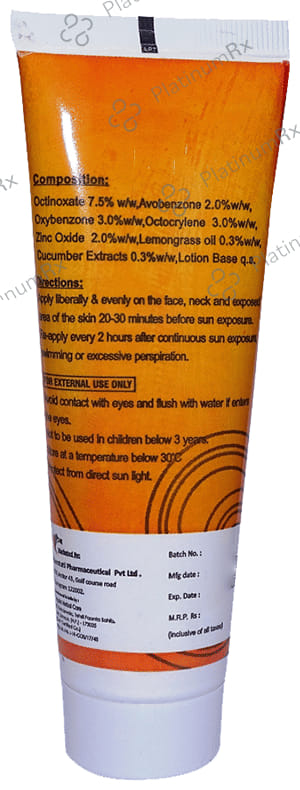 UVGlare Sunscreen SPF 30++ Gel 70gm
