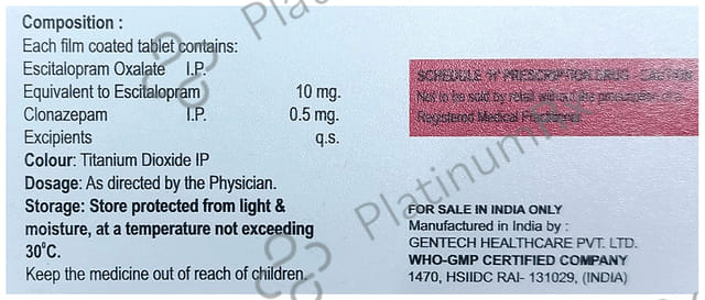 Encita Plus 0.5/10mg Tablet 10s