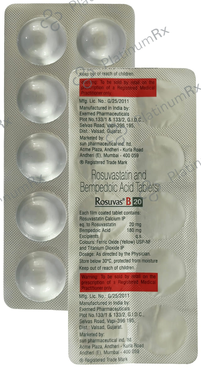 Rosuvas B 10/180mg Tablet 10s