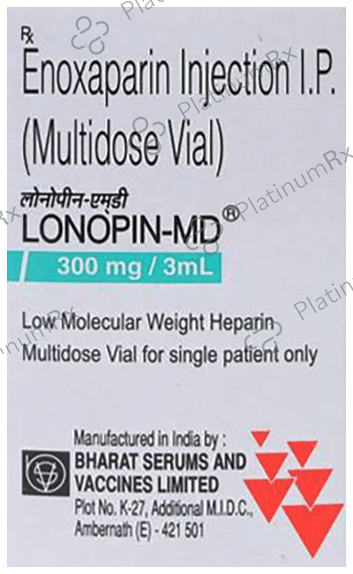Lonopin MD 300mg Injection 3ml