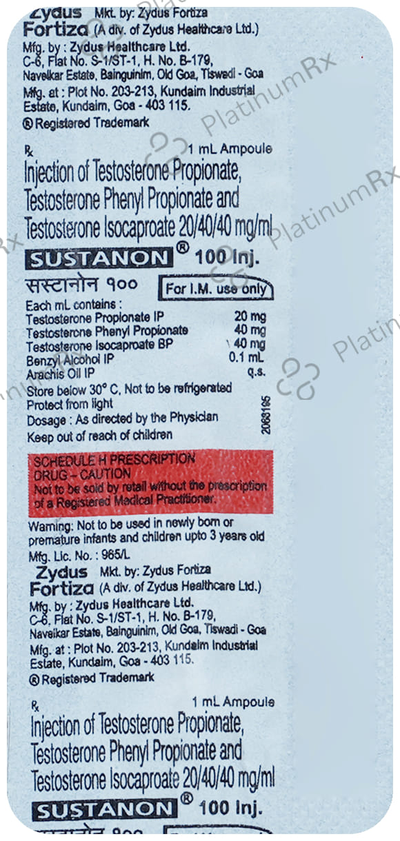 Sustanon 100mg Injection 1ml