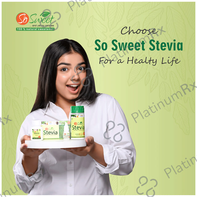 So Sweet Stevia Natural Sweetener for Diabetics - Zero Calorie - Tablet 100 tablets