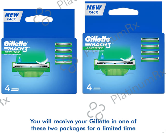 Gillette Mach 3 Shaving Razor Blades Sensitive