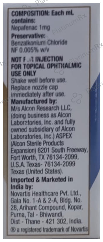 Nevanac 0.1% Ophthalmic Suspension 5ml