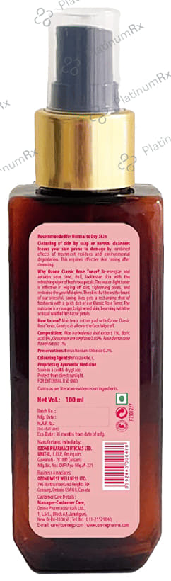Ozone Classic Rose Toner
