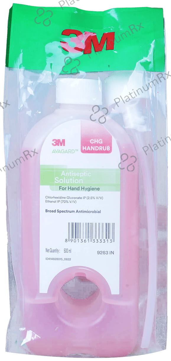 3M Avagard CHG Handrub Hand Sanitizer Antiseptic Solution 500 Sanitizer