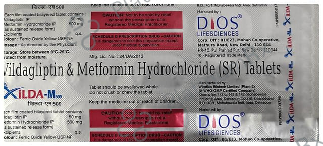 Xilda M 500mg Tablet SR 15s