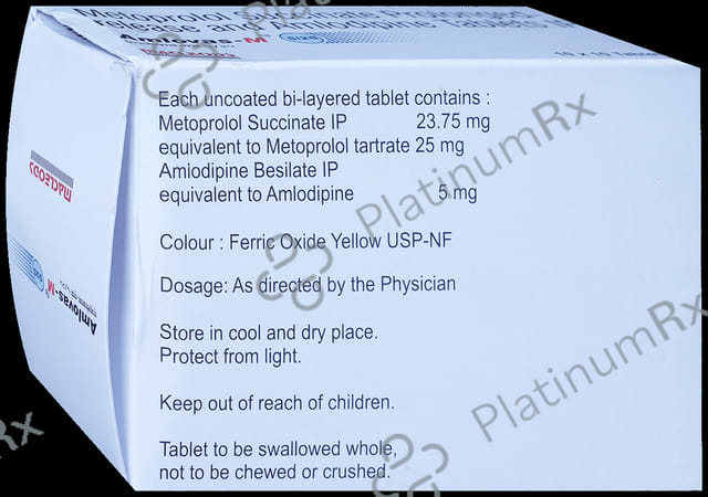 Amlovas M 5/25mg Tablet PR 10s