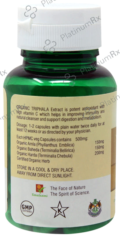 Umalaxmi Organics Triphala Veg Capsules