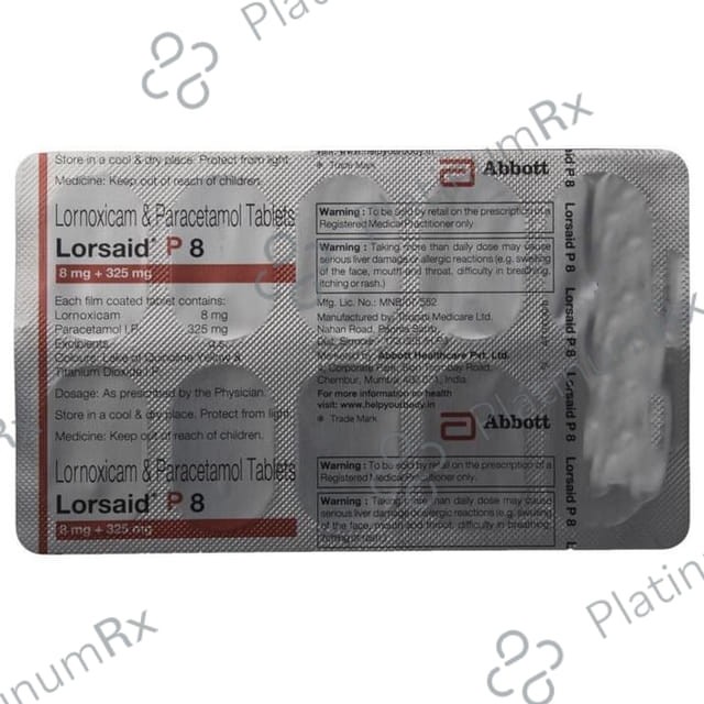 Lorsaid P 8/325mg Tablet 10s