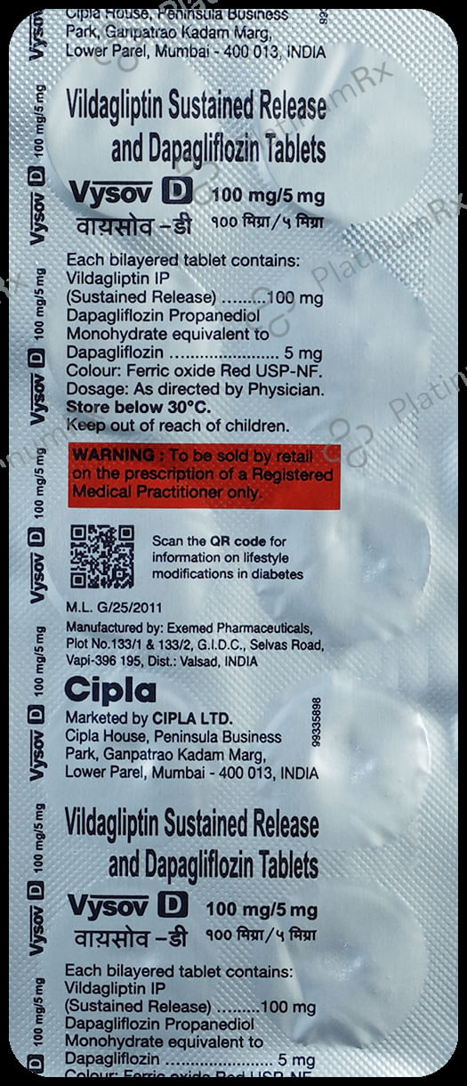 Vysov D 5/100mg Tablet SR 10s