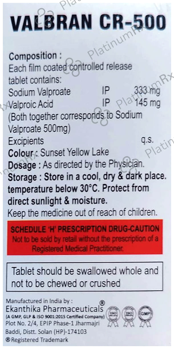 Valbran 500mg Tablet CR 10s