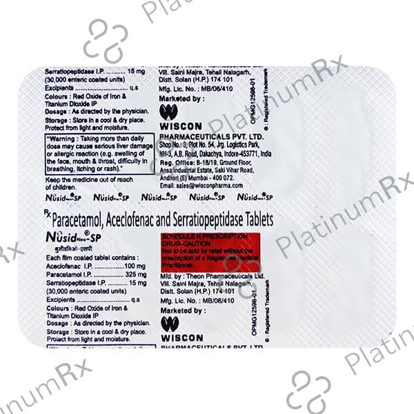 Nusid Neo SP 100/325/10mg Tablet 10s