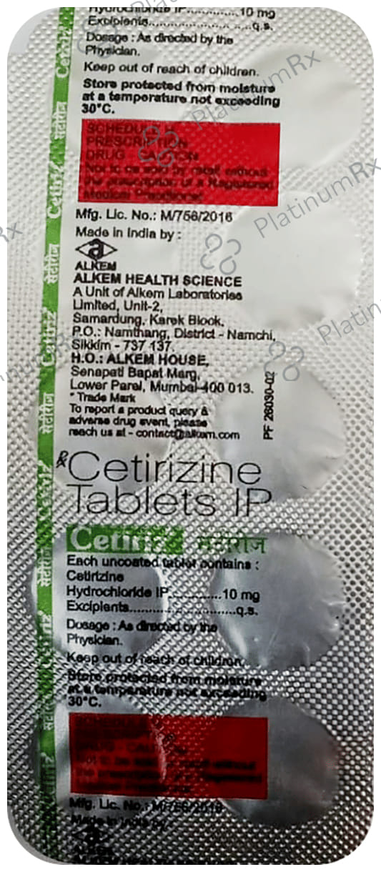 Cetiriz 10mg Tablet 10s