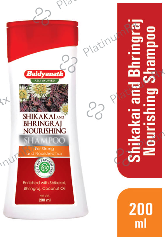 Baidyanath (Nagpur) Shikakai and Bhringraj Supports Strong And Nourished Hair Shampoo 200 Shampoo