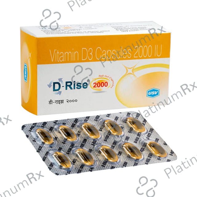 D Rise 2000IU Soft Gelatin Capsule 10s