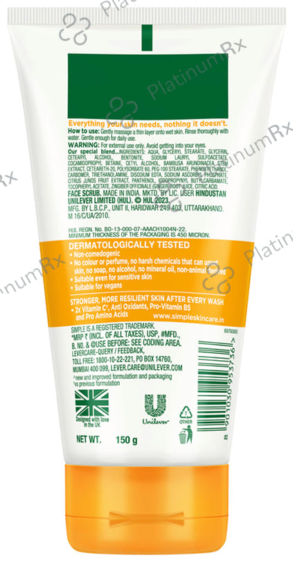 Simple Vitamin C Glow Clay Scrub